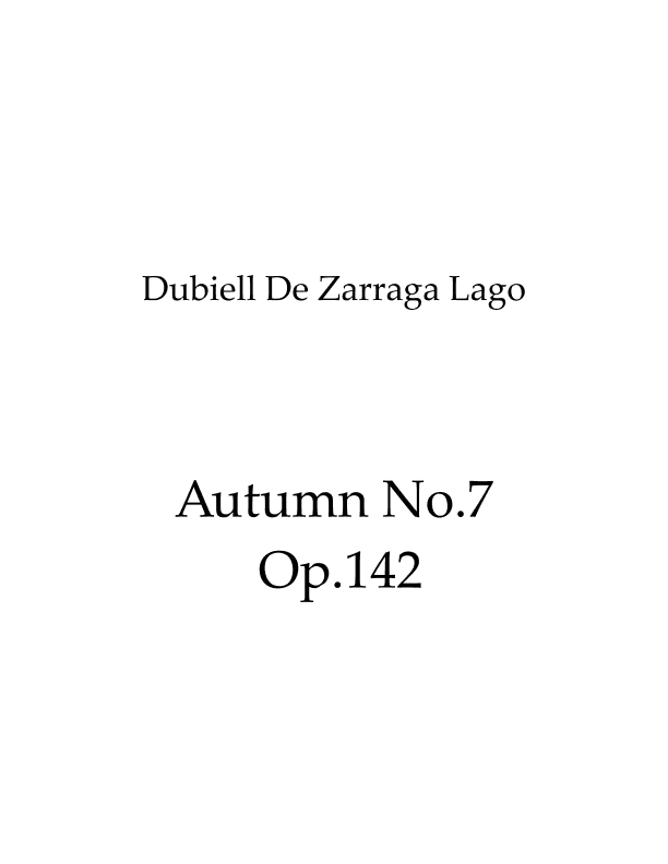 Autumn No.7 Op.142