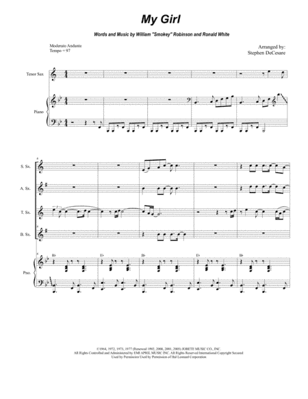 My Girl (arr. Stephen DeCesare)