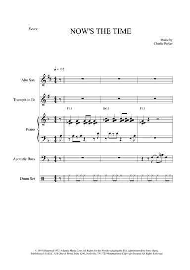 Now's The Time (arr. The Sheet Music Library)