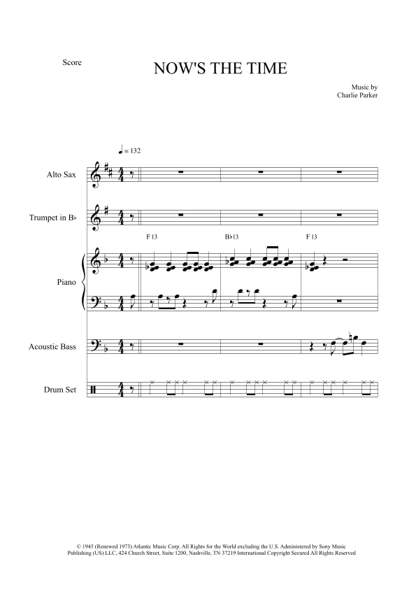 Now's The Time (arr. The Sheet Music Library)