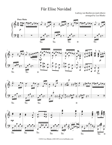 Für Elise Navidad (arr. Lee Blaske)