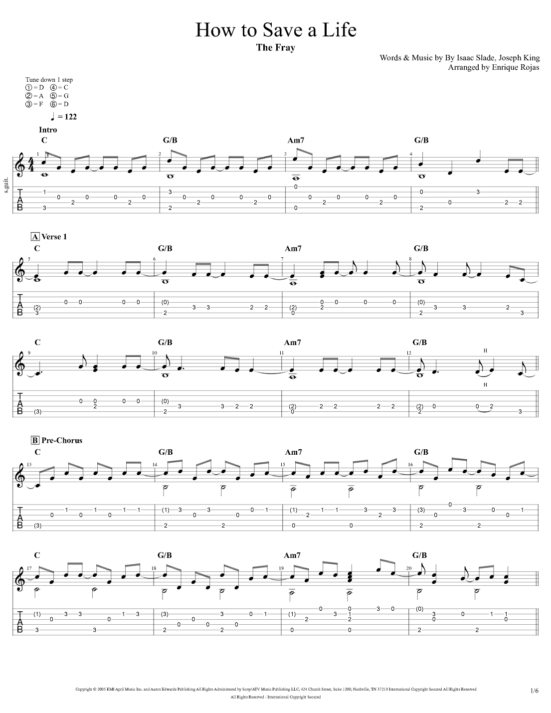 How To Save A Life (arr. Enrique Rojas)