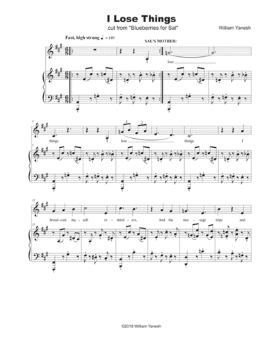 I Lose Things (cut from "Blueberries for Sal")