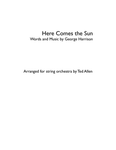 Here Comes The Sun (arr. Ted Allen)