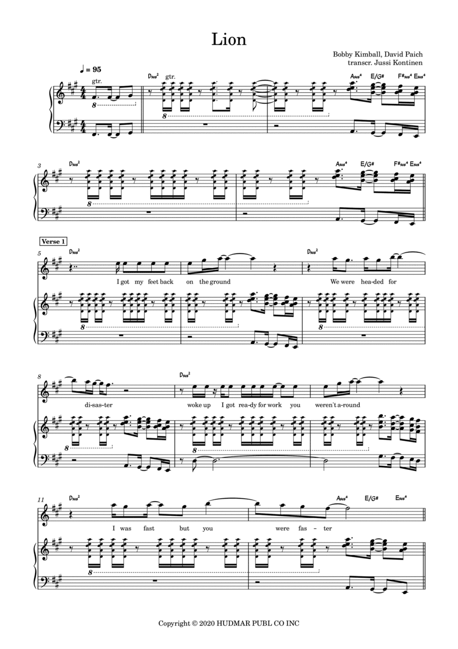 Lion (arr. Jussi Kontinen)