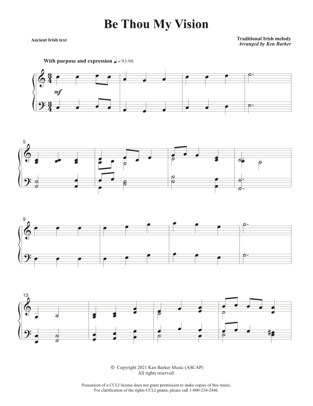 Be Thou My Vision (arr. Ken Barker)