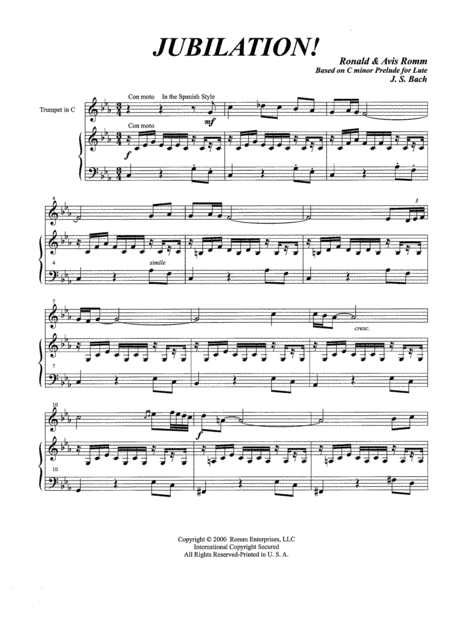 Jubilation! (arr. Ronald and Avis Romm)
