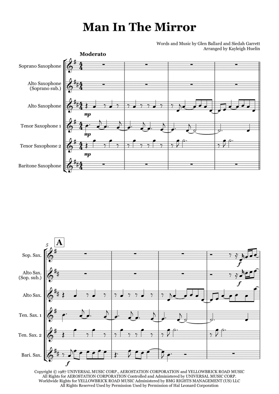Man In The Mirror (arr. Kayleigh Huelin)
