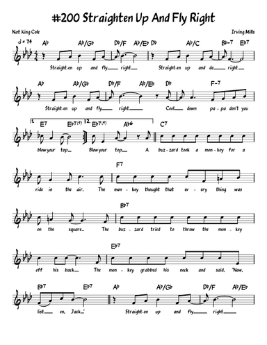 Straighten Up And Fly Right (arr. John Fries)