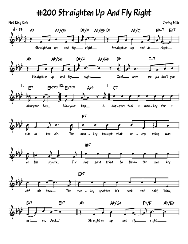 Straighten Up And Fly Right (arr. John Fries)