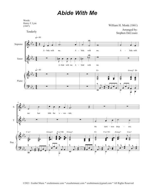 Abide With Me (Duet for Soprano and Tenor solo) (arr. Stephen DeCesare)