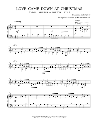 25B. Love Came Down at Christmas (GARTAN) (arr. Richard Giszczak)