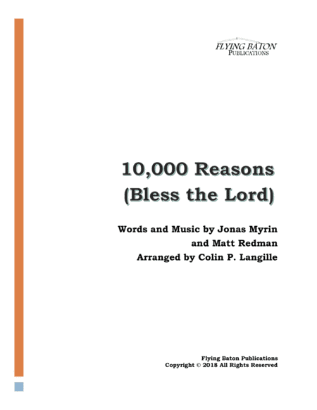 10,000 Reasons (Bless The Lord) (arr. Colin P. Langille)