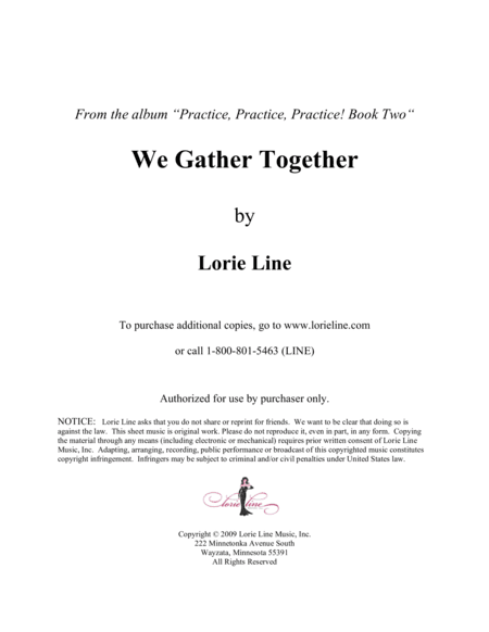 We Gather Together - EASY! (arr. Lorie Line)