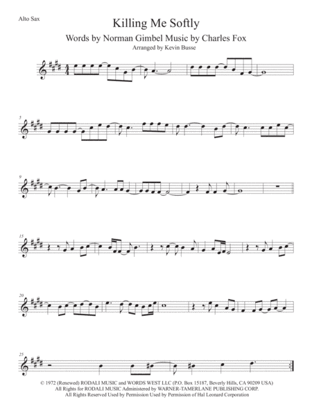 Killing Me Softly With His Song (arr. Kevin Busse)
