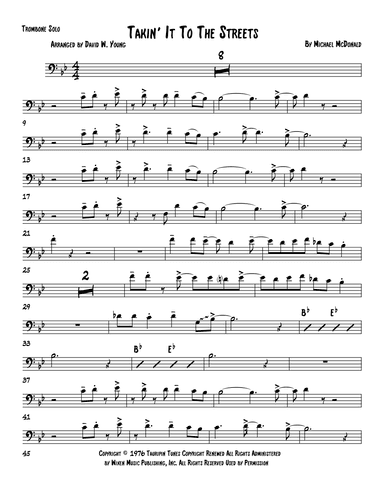 Takin' It To The Streets (arr. David W. Young)