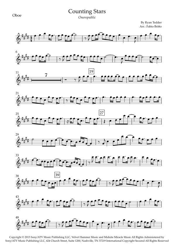 Counting Stars (arr. Fabio Britto)