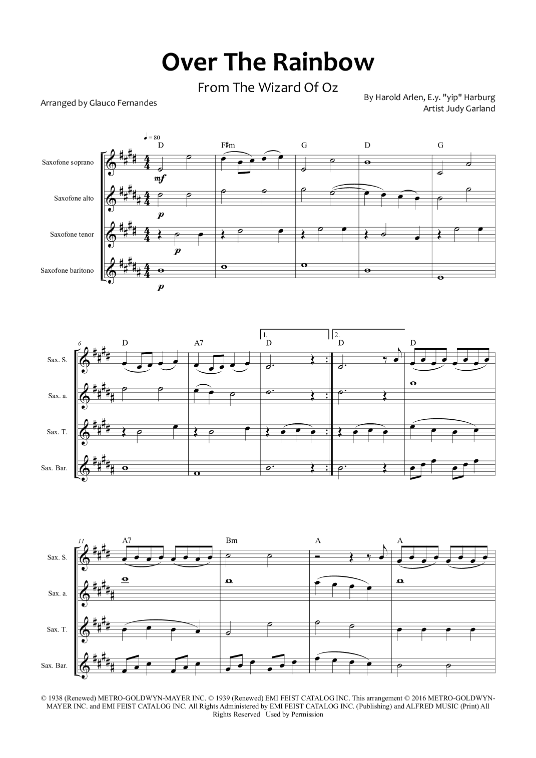 Over The Rainbow (arr. Glauco Fernandes)