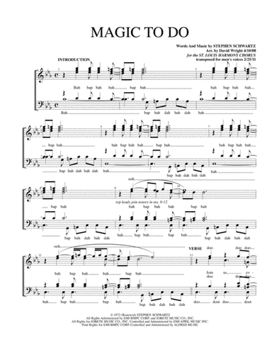 Magic To Do (arr. David Wright)