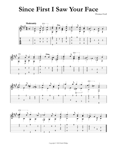 Since First I Saw Your Face (arr. Mark Phillips)