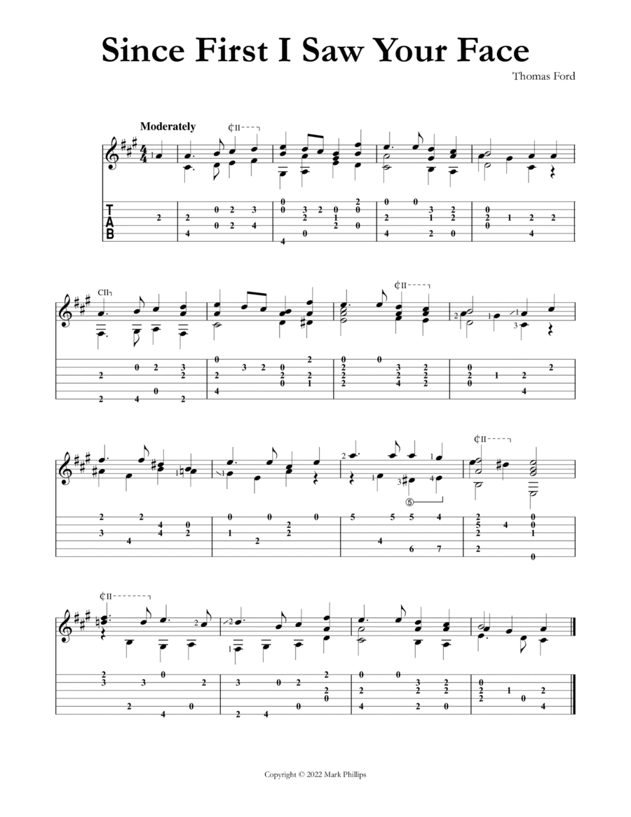 Since First I Saw Your Face (arr. Mark Phillips)