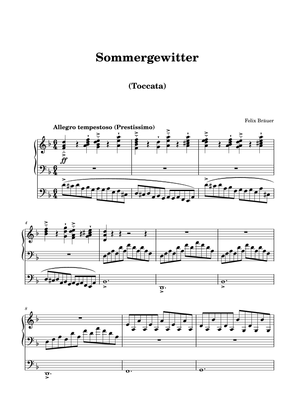 Sommergewitter / Summer Thunderstorm (Toccata)