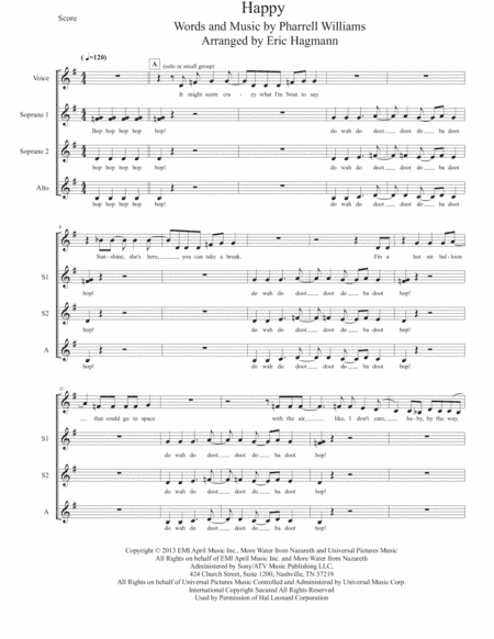 Happy (arr. Eric Hagmann)