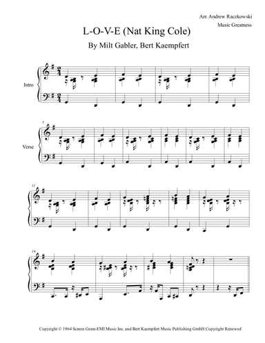 L-o-v-e (arr. Music Greatness)