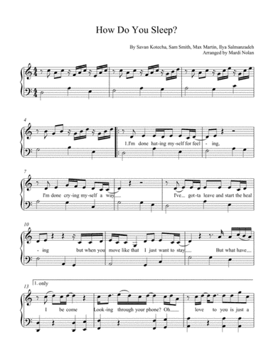 How Do You Sleep? (arr. M Nolan)
