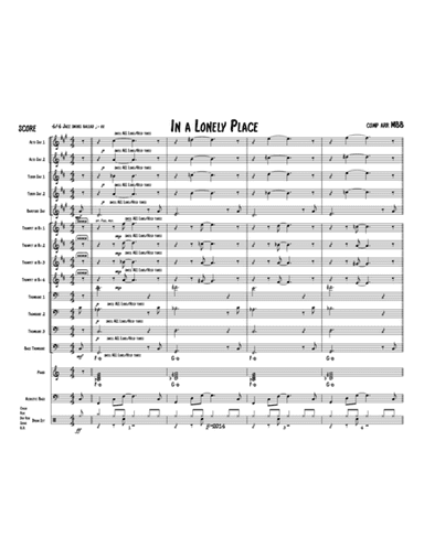 In A Lonely Place Jazz Ensemble Fluegelhorn feature from the CD Popular Culture by the Michael BB Qu