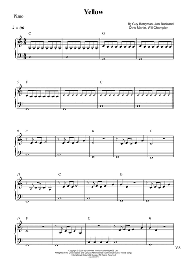 Yellow (arr. Wesley S. SIlva)