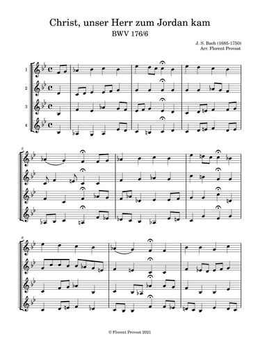 Christ, unser Herr zum Jordan kam (arr. Florent Provost)
