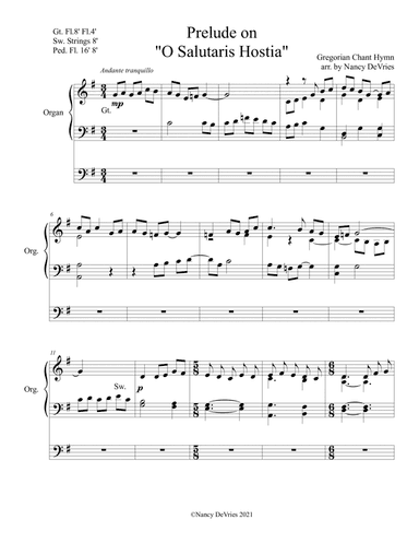 Prelude on "O Salutaris Hostia" (arr. St Raphael's Psaltery)
