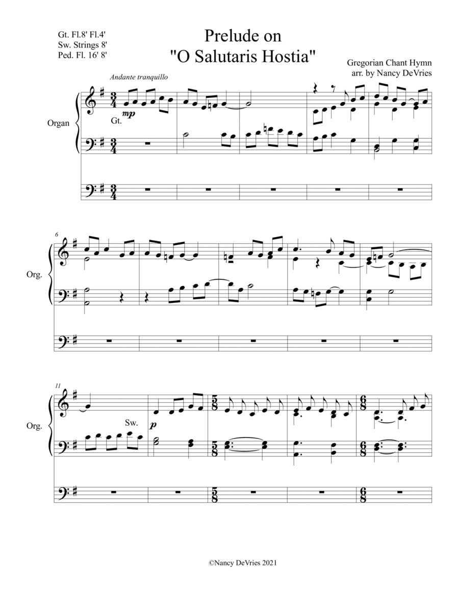 Prelude on "O Salutaris Hostia" (arr. St Raphael's Psaltery)