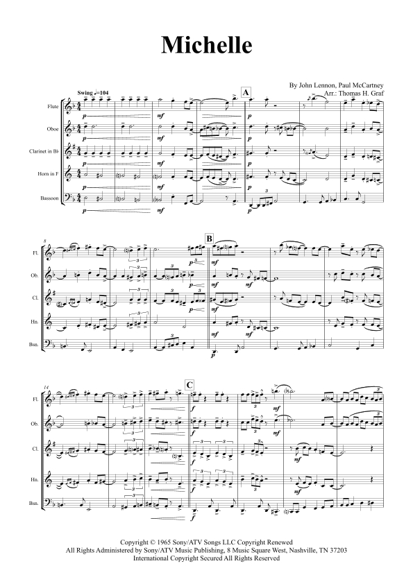 Michelle (arr. Thomas Graf)