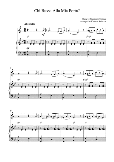 Chi Bussa Alla Mia Porta? (arr. Kaiserin Rebecca)
