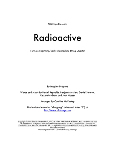 Radioactive (arr. Caroline McCaskey)