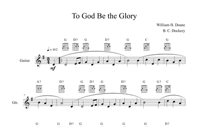 To God Be the Glory (Guitar Solo or Duet) (arr. B. C. Dockery)