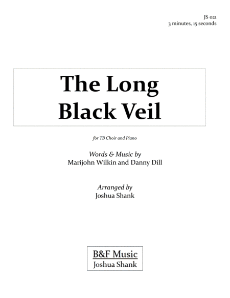 The Long Black Veil (arr. Joshua Shank)