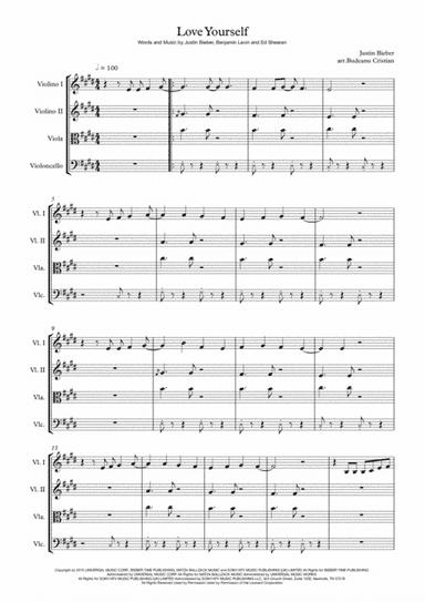 Love Yourself (arr. Budeanu Cristian)