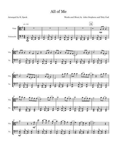 All Of Me (arr. K. Speck)