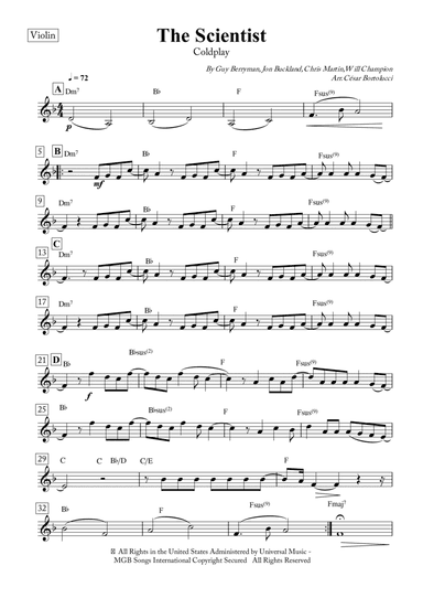 The Scientist (arr. ACT Bortolucci)