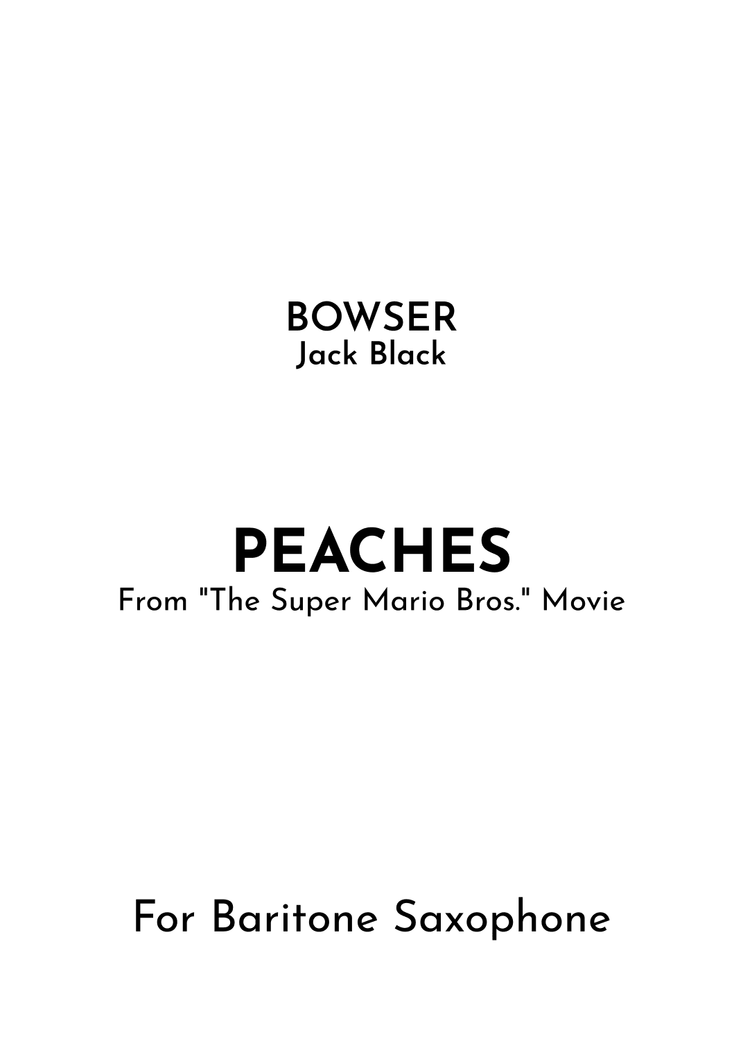 Peaches (arr. Jireh J.)