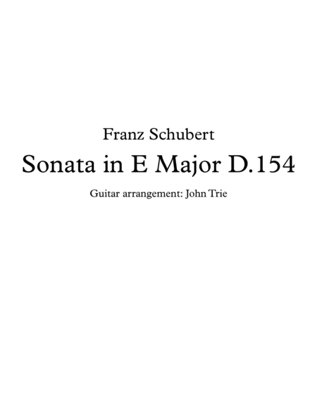 Sonata in D major - D.154 - tab (arr. John Trie)