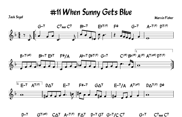 When Sunny Gets Blue (arr. John Fries)