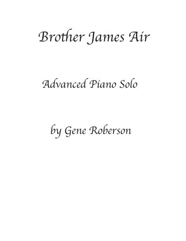 Brother James Air The Lord's My Shepherd Advanced Piano (arr. Gene Roberson)
