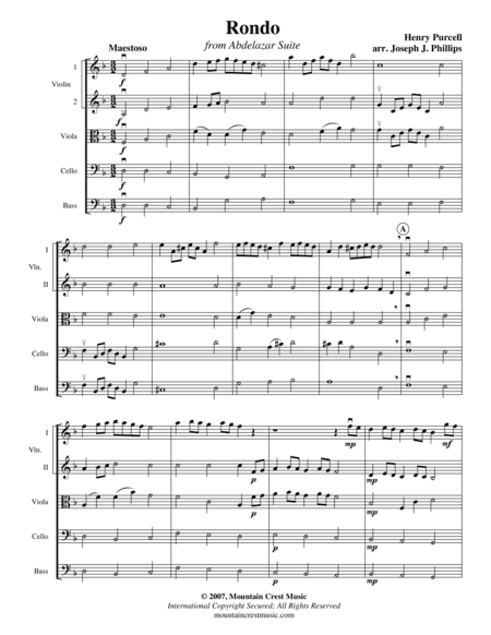Rondo from Abdelazar Suite-score (arr. Joseph J. Phillips)