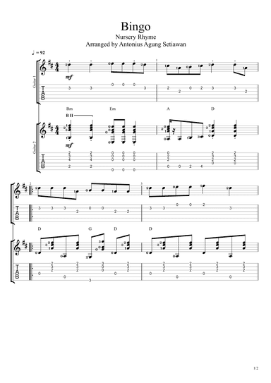 Bingo (arr. Antonius Agung Setiawan)