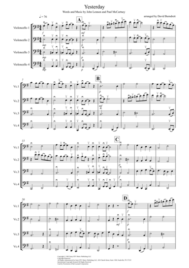 Yesterday (arr. David Burndrett)