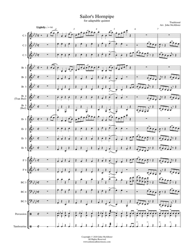 Sailor's Hornpipe - for adaptable quintet (arr. John McAllister)